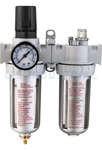 AFRL80 Filter med trykmåler og trykregulator  smøreapparat 1/4